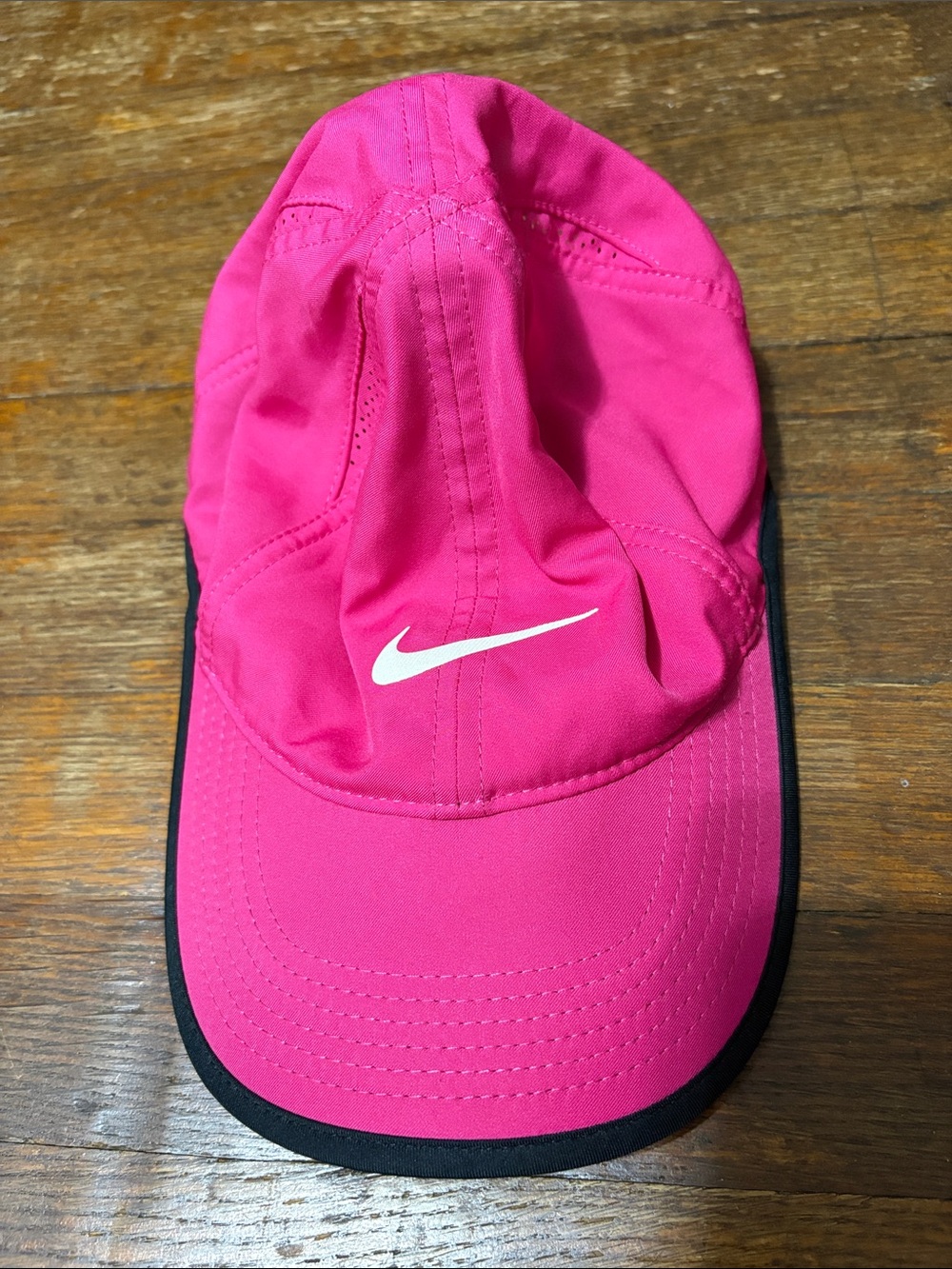 Nike Hot Pink Running Cap with Black Trim